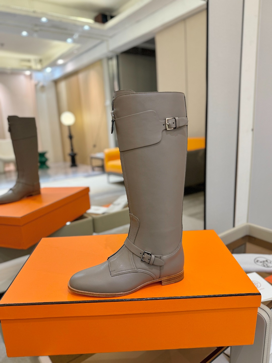 Hermes 🐴 高级 辣妹 爱马仕 justine 小牛皮 圆头套筒 骑士筒靴顶级牛品匠心好货!!经典