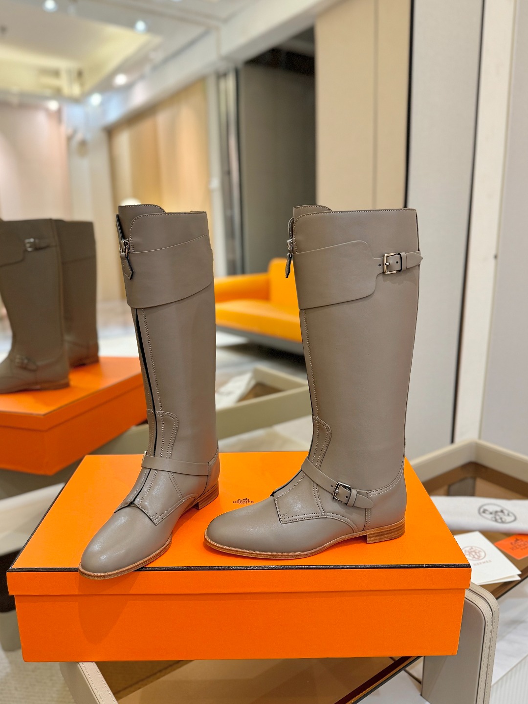 Hermes 🐴 高级 辣妹 爱马仕 justine 小牛皮 圆头套筒 骑士筒靴顶级牛品匠心好货!!经典