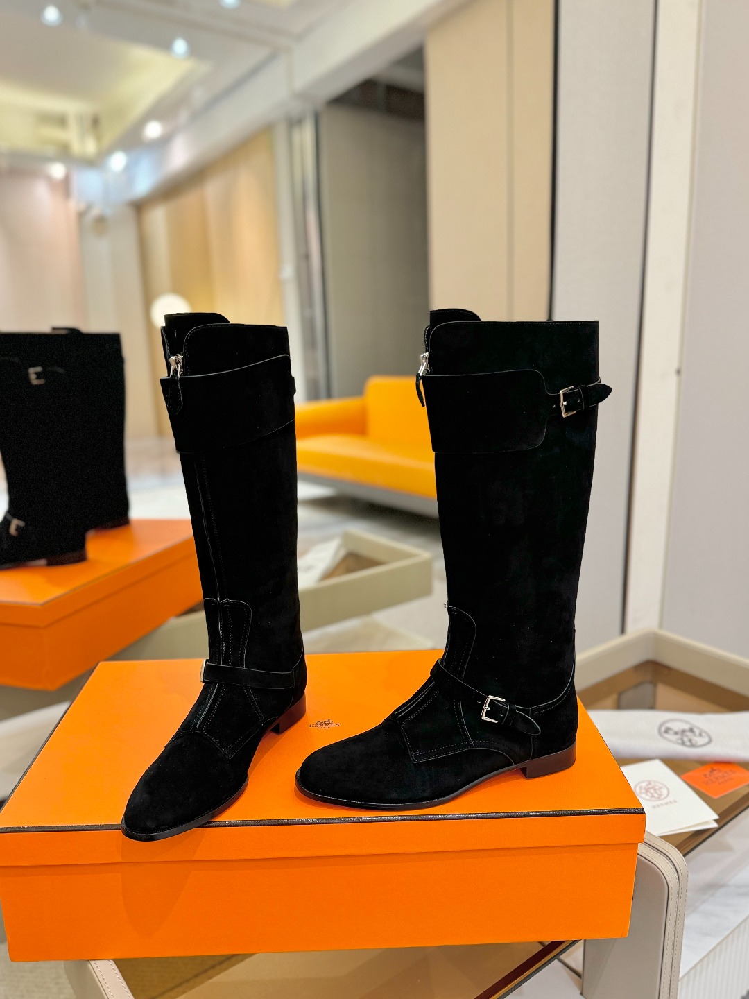 Hermes 🐴 高级 辣妹 爱马仕 justine 小牛皮 圆头套筒 骑士筒靴顶级牛品匠心好货!!经典