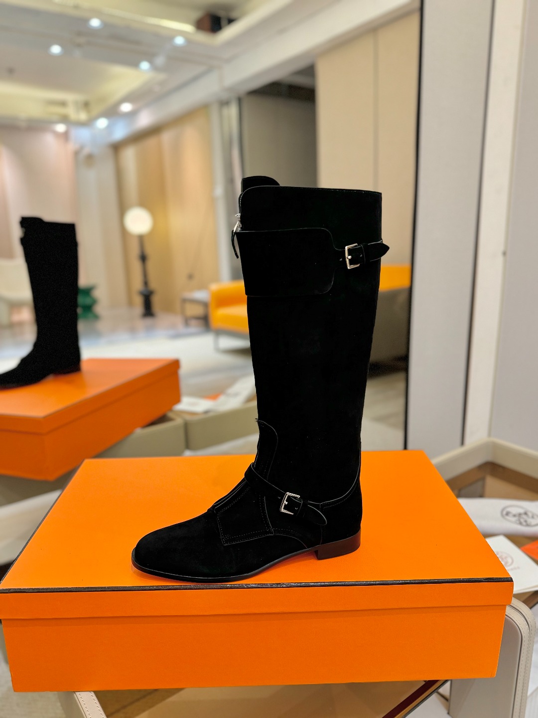 Hermes 🐴 高级 辣妹 爱马仕 justine 小牛皮 圆头套筒 骑士筒靴顶级牛品匠心好货!!经典