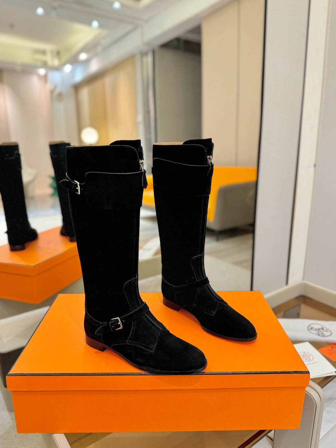Hermes 🐴 高级 辣妹 爱马仕 justine 小牛皮 圆头套筒 骑士筒靴顶级牛品匠心好货!!经典