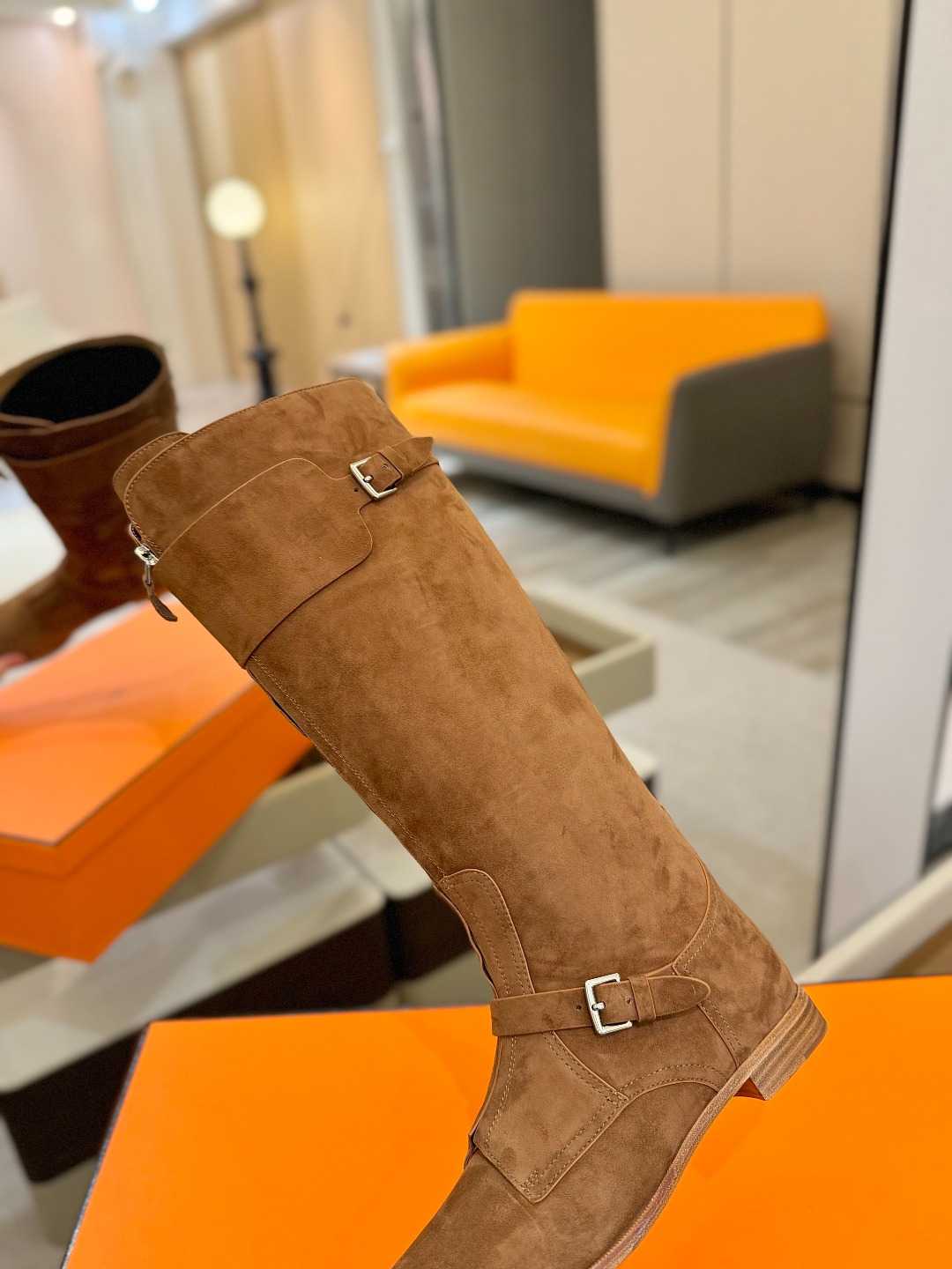 Hermes 🐴 高级 辣妹 爱马仕 justine 小牛皮 圆头套筒 骑士筒靴顶级牛品匠心好货!!经典