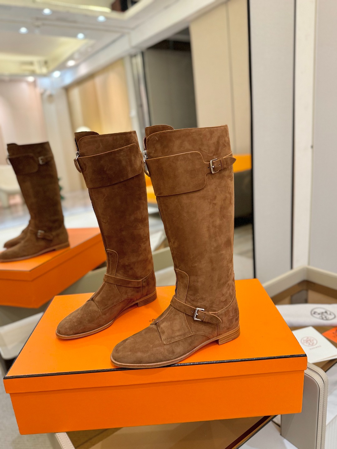 Hermes 🐴 高级 辣妹 爱马仕 justine 小牛皮 圆头套筒 骑士筒靴顶级牛品匠心好货!!经典