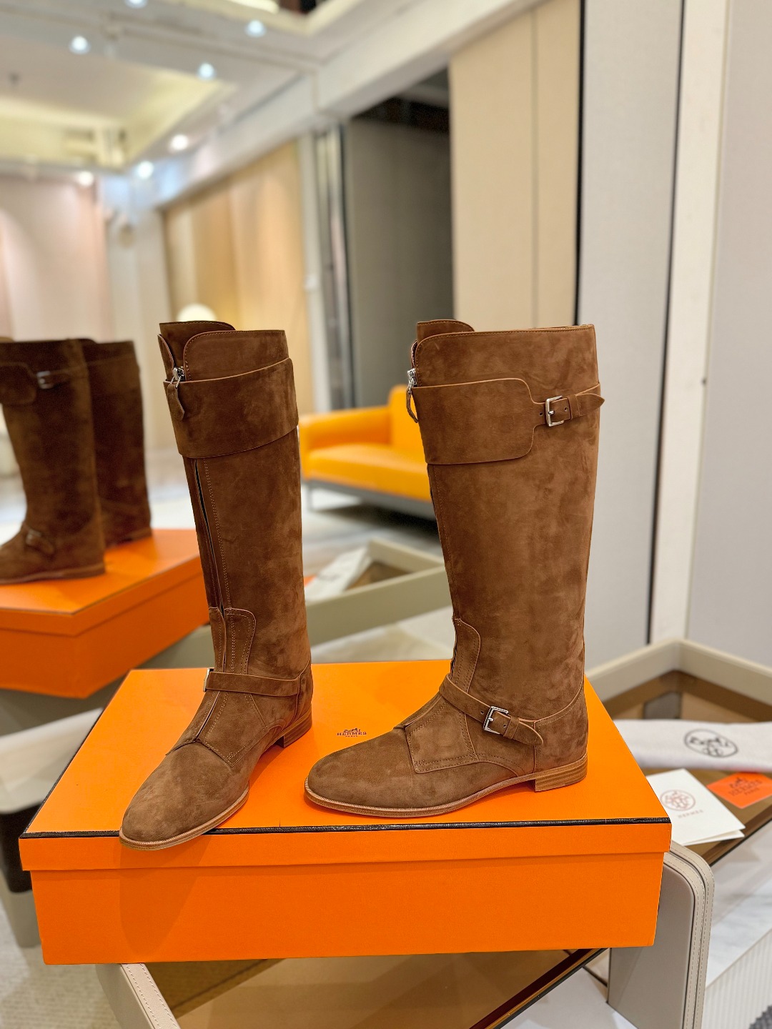 Hermes 🐴 高级 辣妹 爱马仕 justine 小牛皮 圆头套筒 骑士筒靴顶级牛品匠心好货!!经典