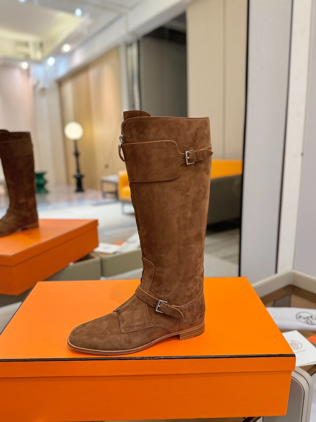 Hermes 🐴 高级 辣妹 爱马仕 justine 小牛皮 圆头套筒 骑士筒靴顶级牛品匠心好货!!经典