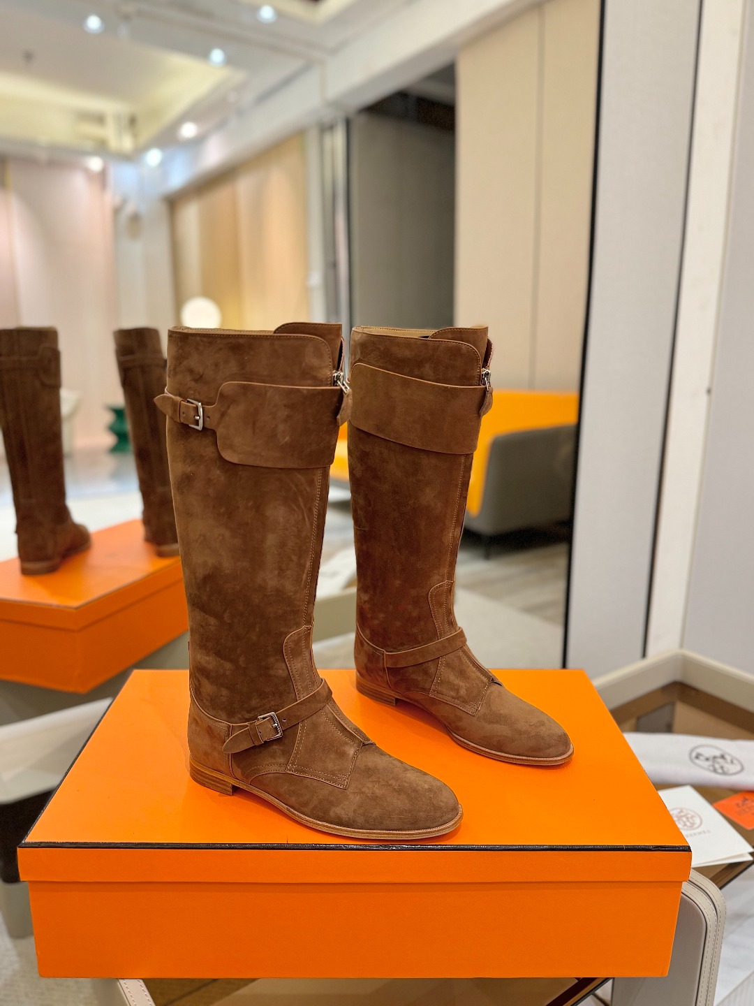 Hermes 🐴 高级 辣妹 爱马仕 justine 小牛皮 圆头套筒 骑士筒靴顶级牛品匠心好货!!经典