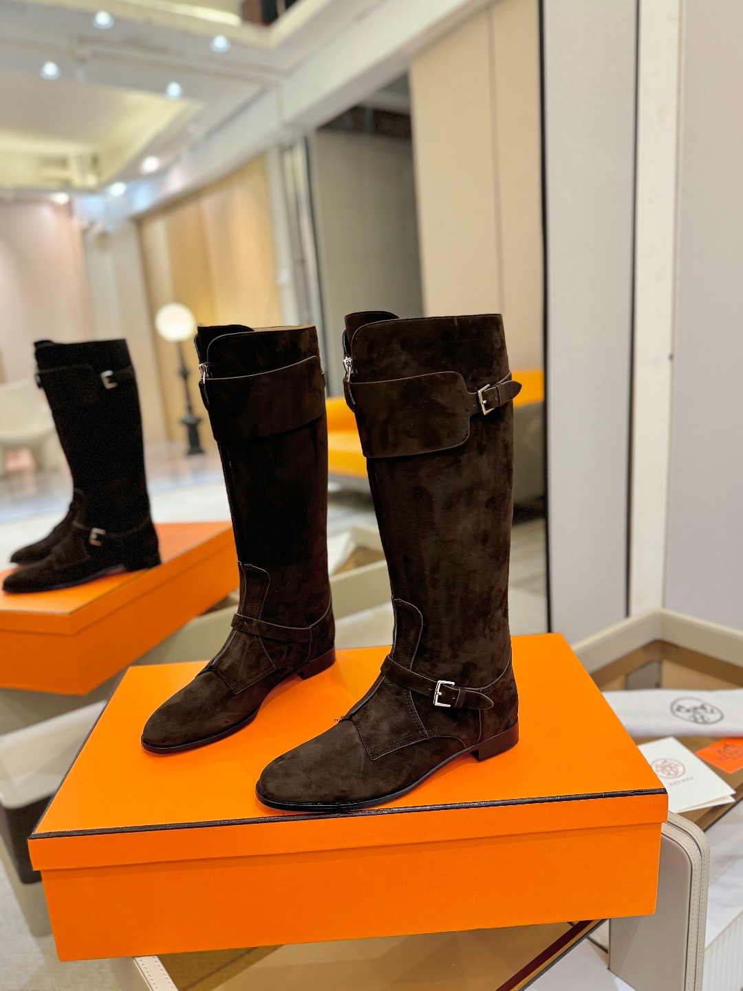 Hermes 🐴 高级 辣妹 爱马仕 justine 小牛皮 圆头套筒 骑士筒靴顶级牛品匠心好货!!经典