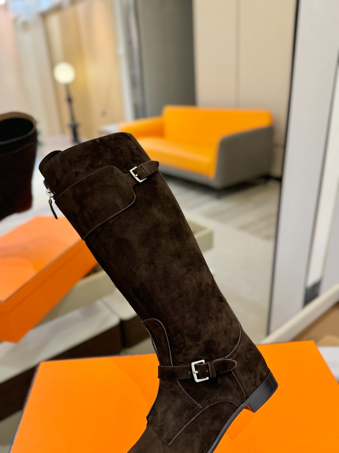 Hermes 🐴 高级 辣妹 爱马仕 justine 小牛皮 圆头套筒 骑士筒靴顶级牛品匠心好货!!经典