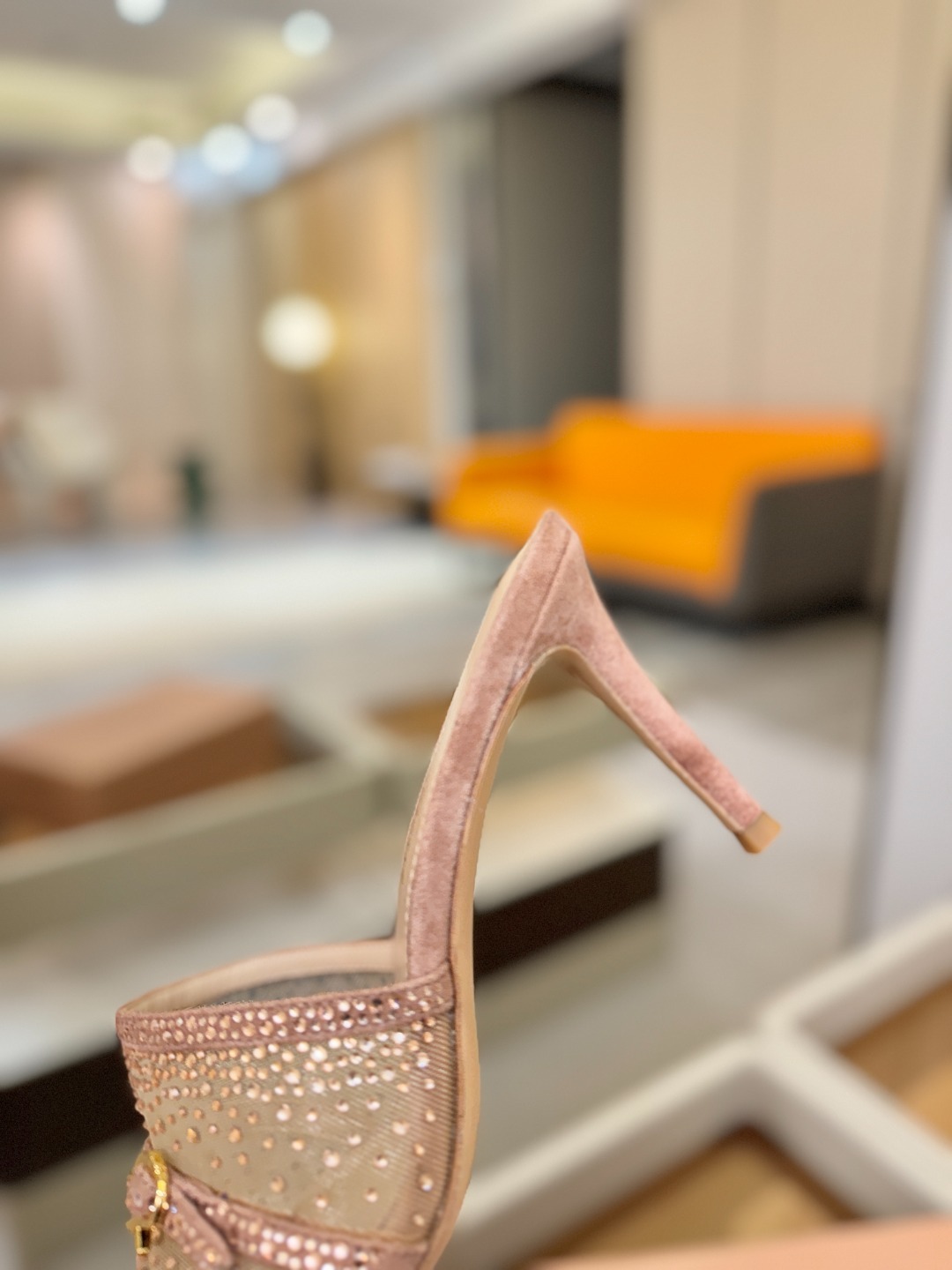 Gianvito rossi 👠拖鞋顶级版本!代购品质!👡施华洛奇水钻方头高跟拖鞋,宛如从童话中走来的仙