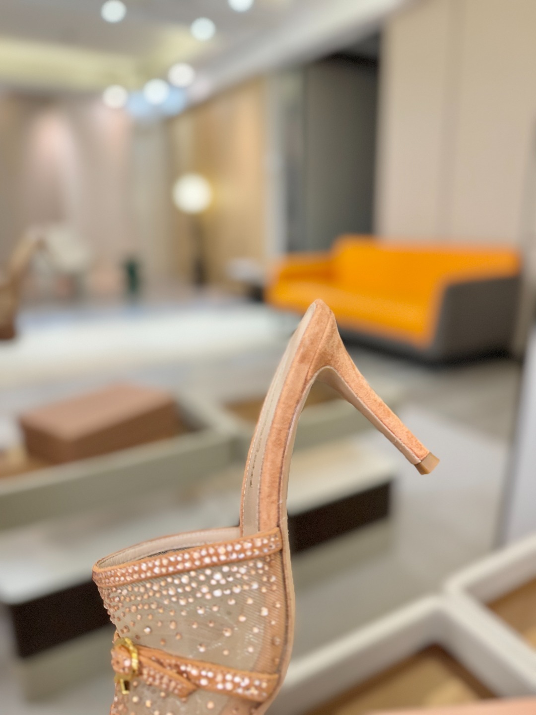 Gianvito rossi 👠拖鞋顶级版本!代购品质!👡施华洛奇水钻方头高跟拖鞋,宛如从童话中走来的仙