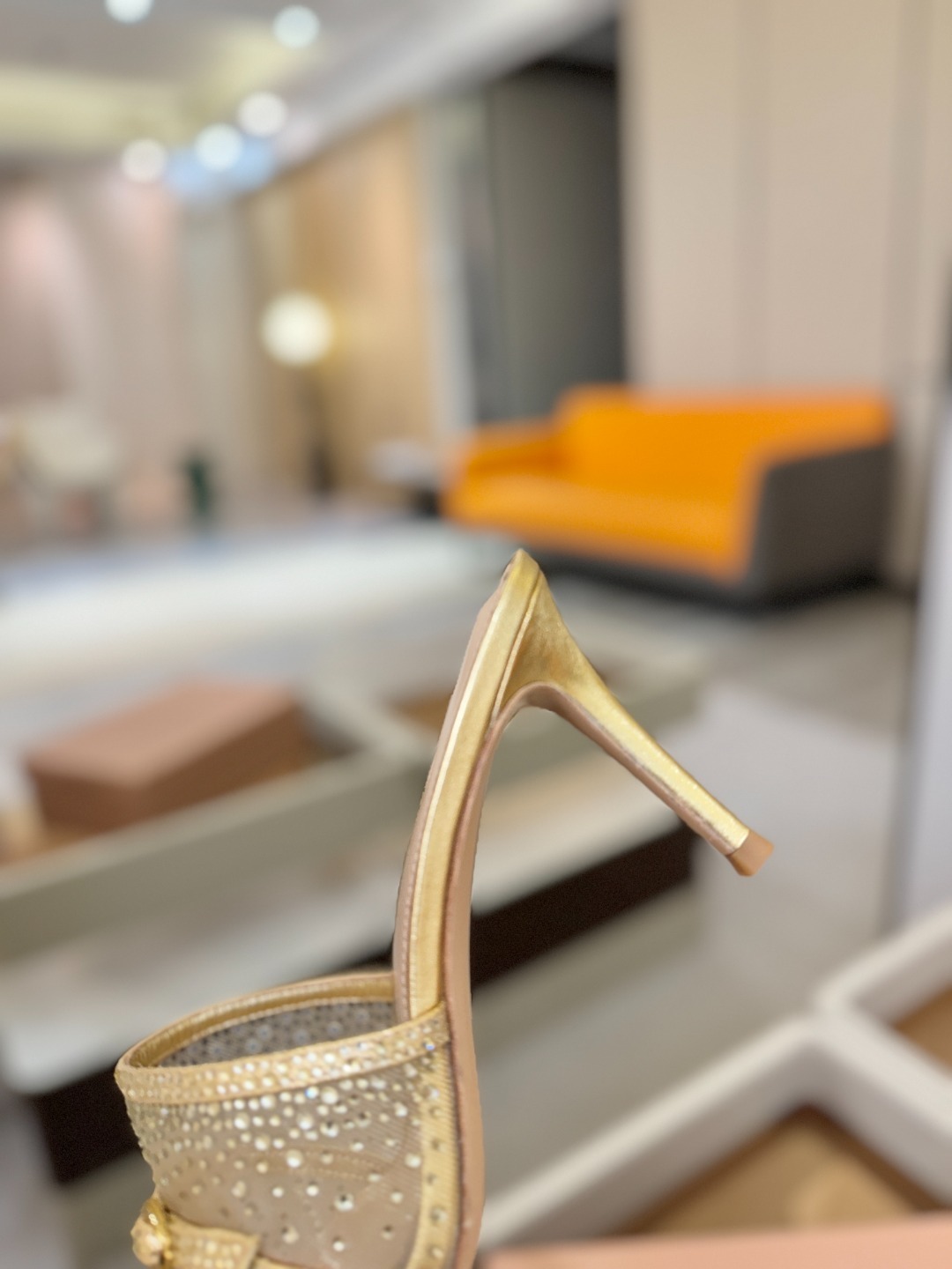 Gianvito rossi 👠拖鞋顶级版本!代购品质!👡施华洛奇水钻方头高跟拖鞋,宛如从童话中走来的仙