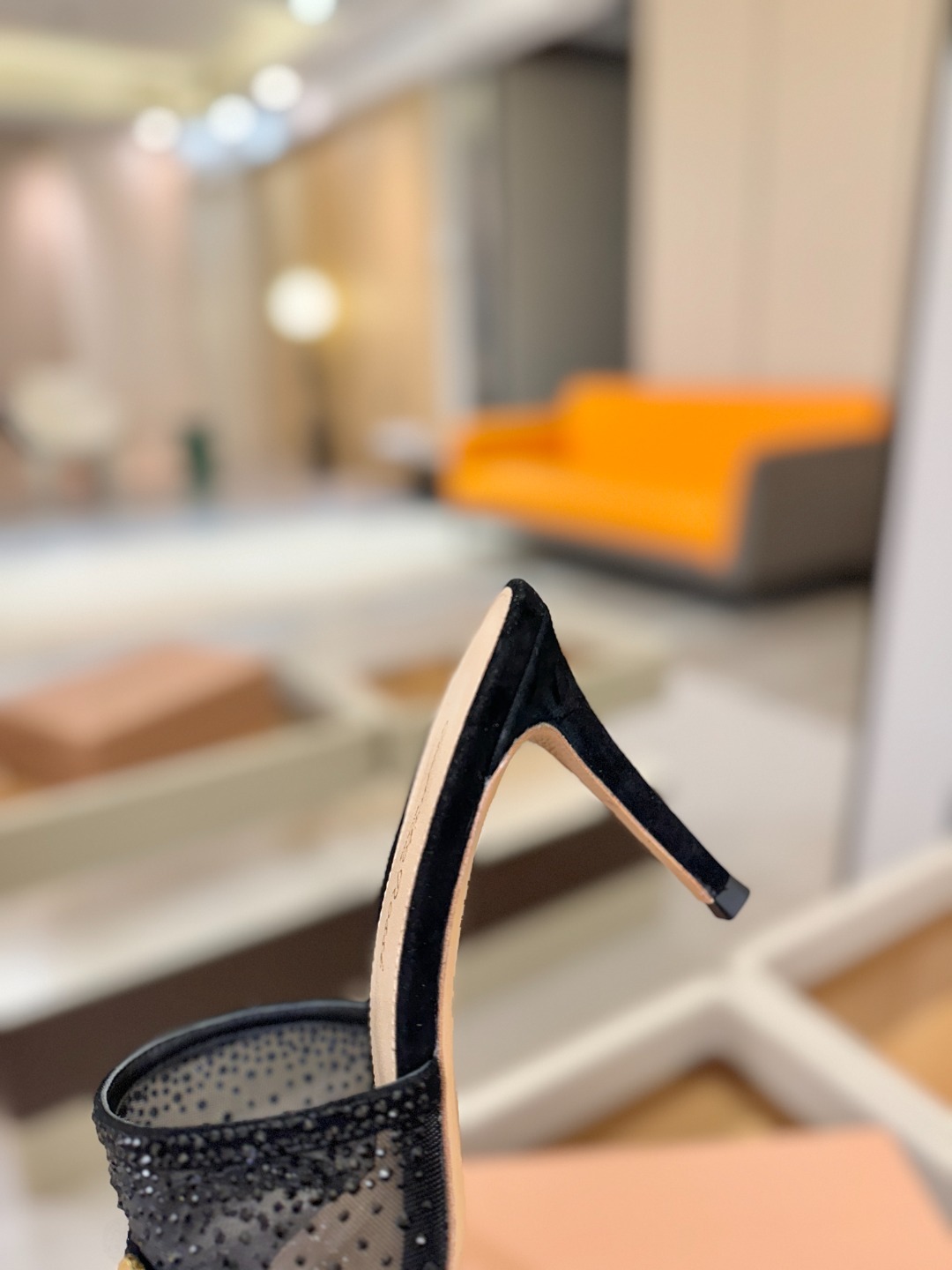 Gianvito rossi 👠拖鞋顶级版本!代购品质!👡施华洛奇水钻方头高跟拖鞋,宛如从童话中走来的仙