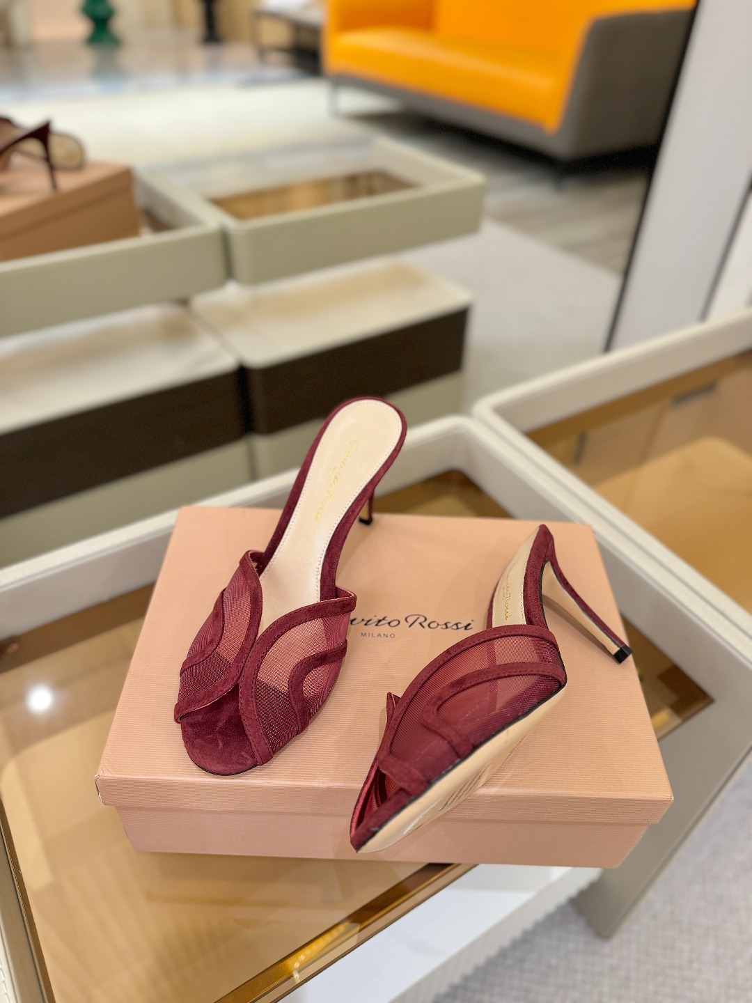 Gianvito rossi 👠顶级版本!代购品质!👡施华洛奇水钻圆头高跟拖鞋,宛如从童话中走来的仙履😜