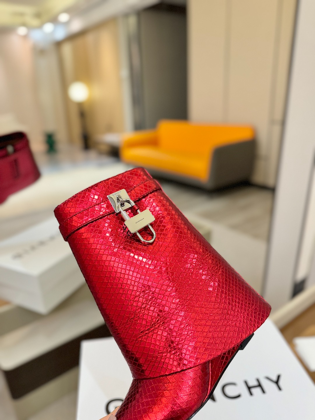 专柜正品级定制版本GIVENCHY纪梵希 Shark Lock 系列 挂锁 短靴 新款，市面最高版本👍👍