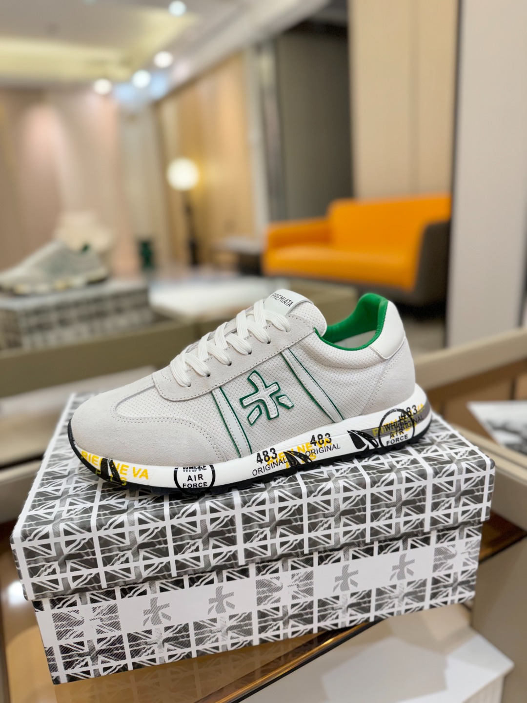 普瑞米亚达 Premiata Lander Trainers 兰诺系列米字低帮复古百搭 休闲训练运动鞋p