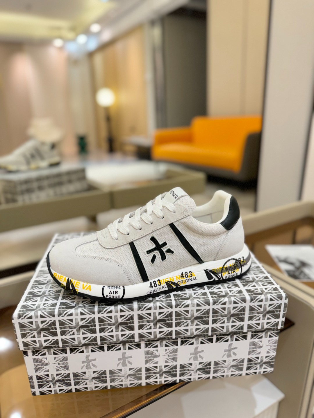 普瑞米亚达 Premiata Lander Trainers 兰诺系列米字低帮复古百搭 休闲训练运动鞋p