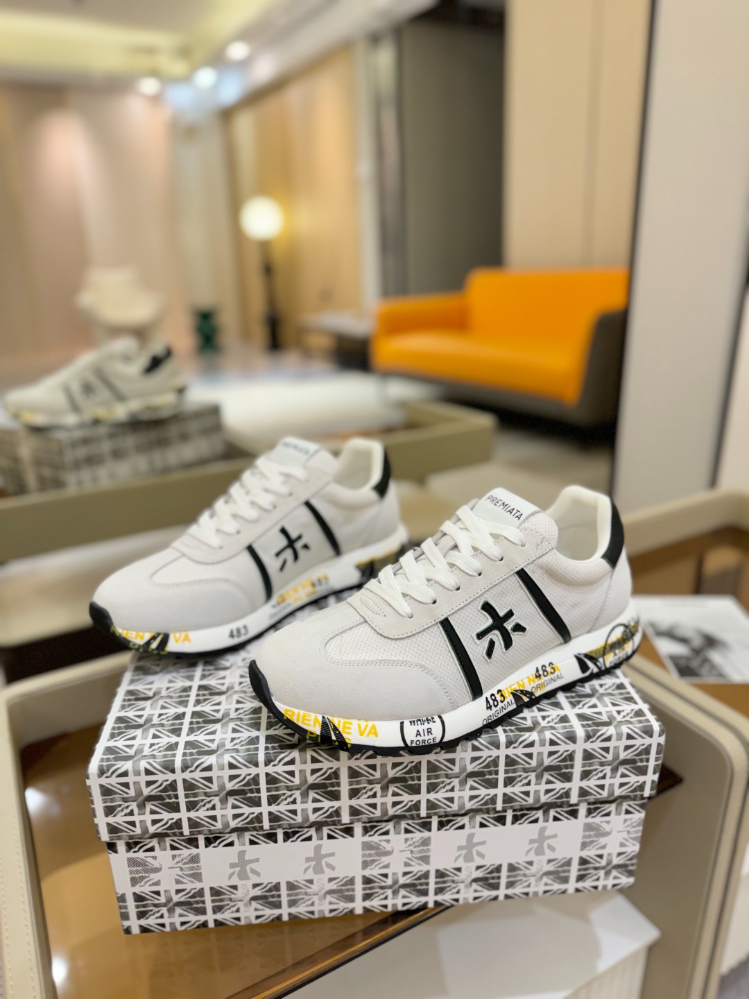 普瑞米亚达 Premiata Lander Trainers 兰诺系列米字低帮复古百搭 休闲训练运动鞋p