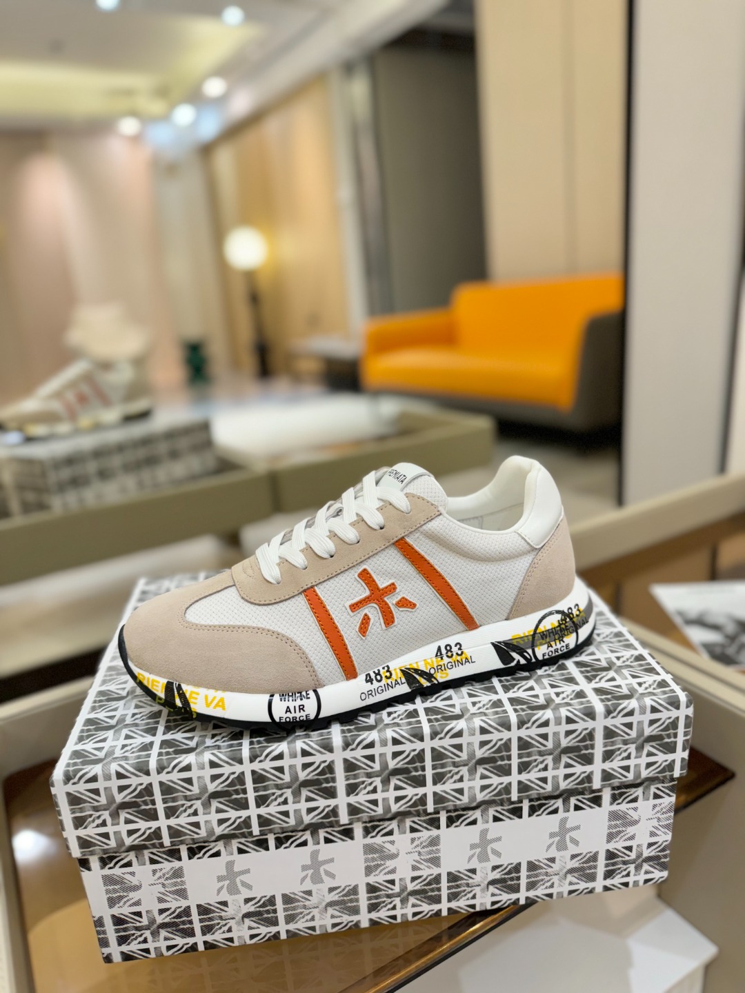 普瑞米亚达 Premiata Lander Trainers 兰诺系列米字低帮复古百搭 休闲训练运动鞋p