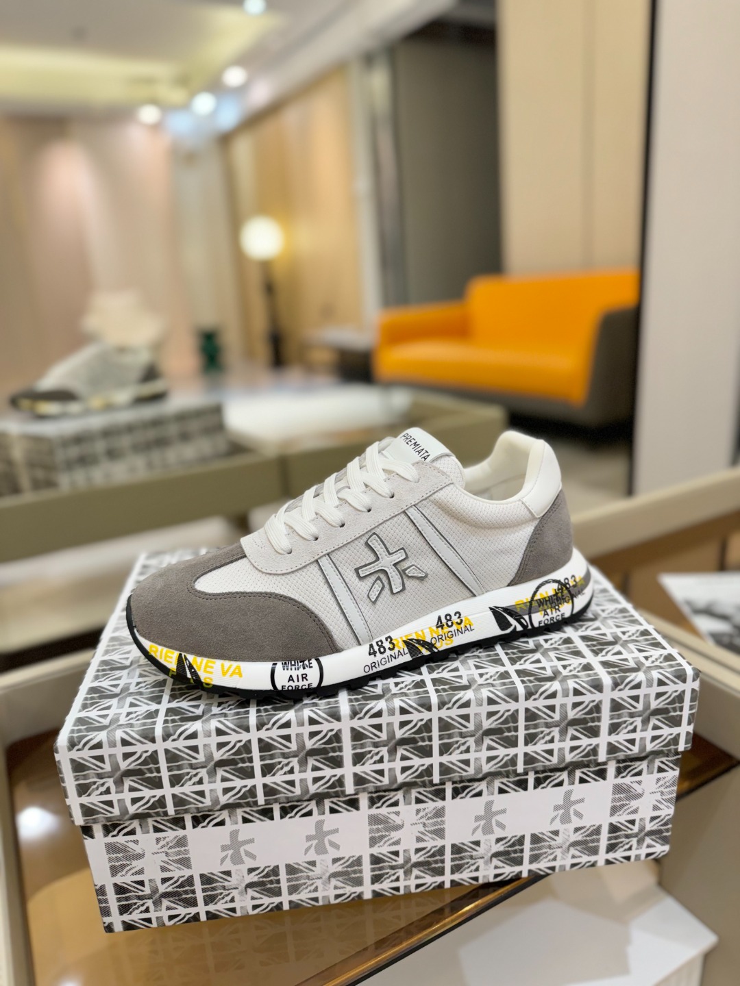 普瑞米亚达 Premiata Lander Trainers 兰诺系列米字低帮复古百搭 休闲训练运动鞋p