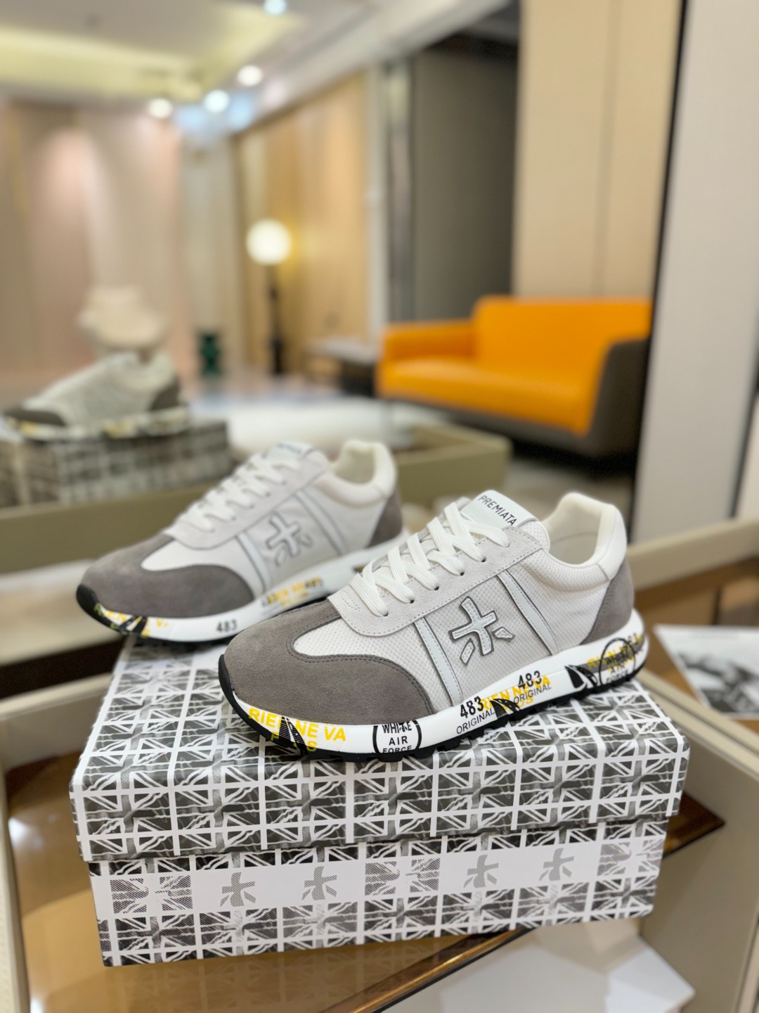 普瑞米亚达 Premiata Lander Trainers 兰诺系列米字低帮复古百搭 休闲训练运动鞋p