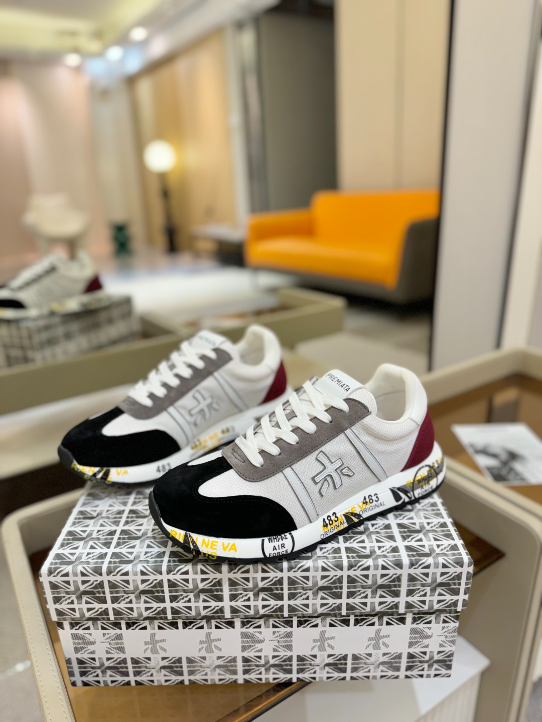 普瑞米亚达 Premiata Lander Trainers 兰诺系列米字低帮复古百搭 休闲训练运动鞋p