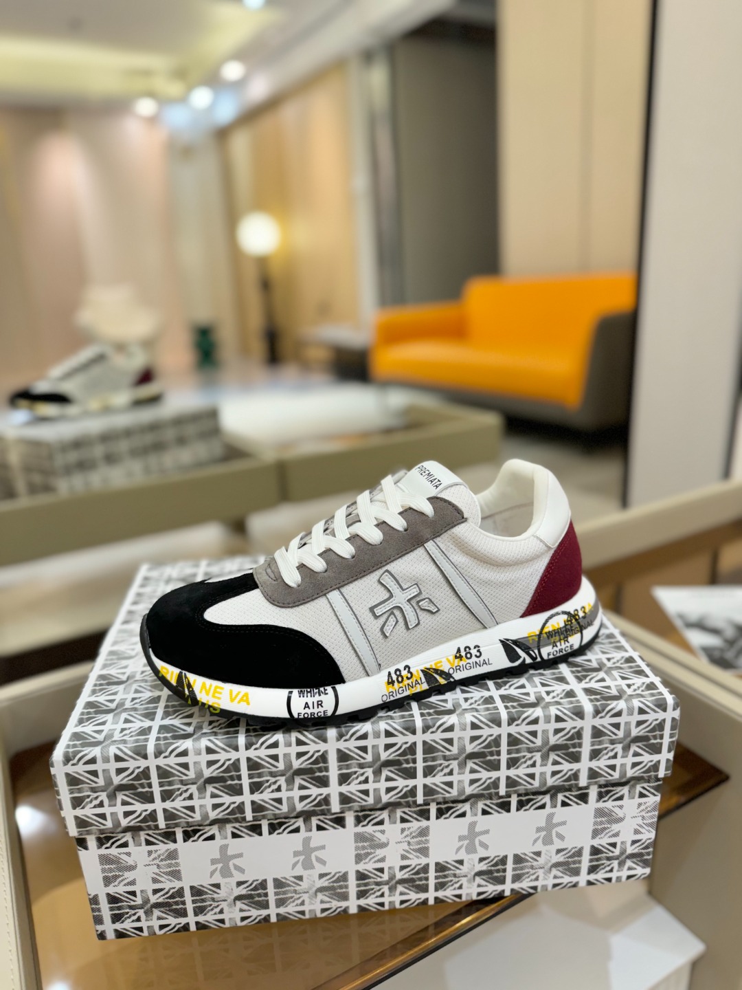 普瑞米亚达 Premiata Lander Trainers 兰诺系列米字低帮复古百搭 休闲训练运动鞋p