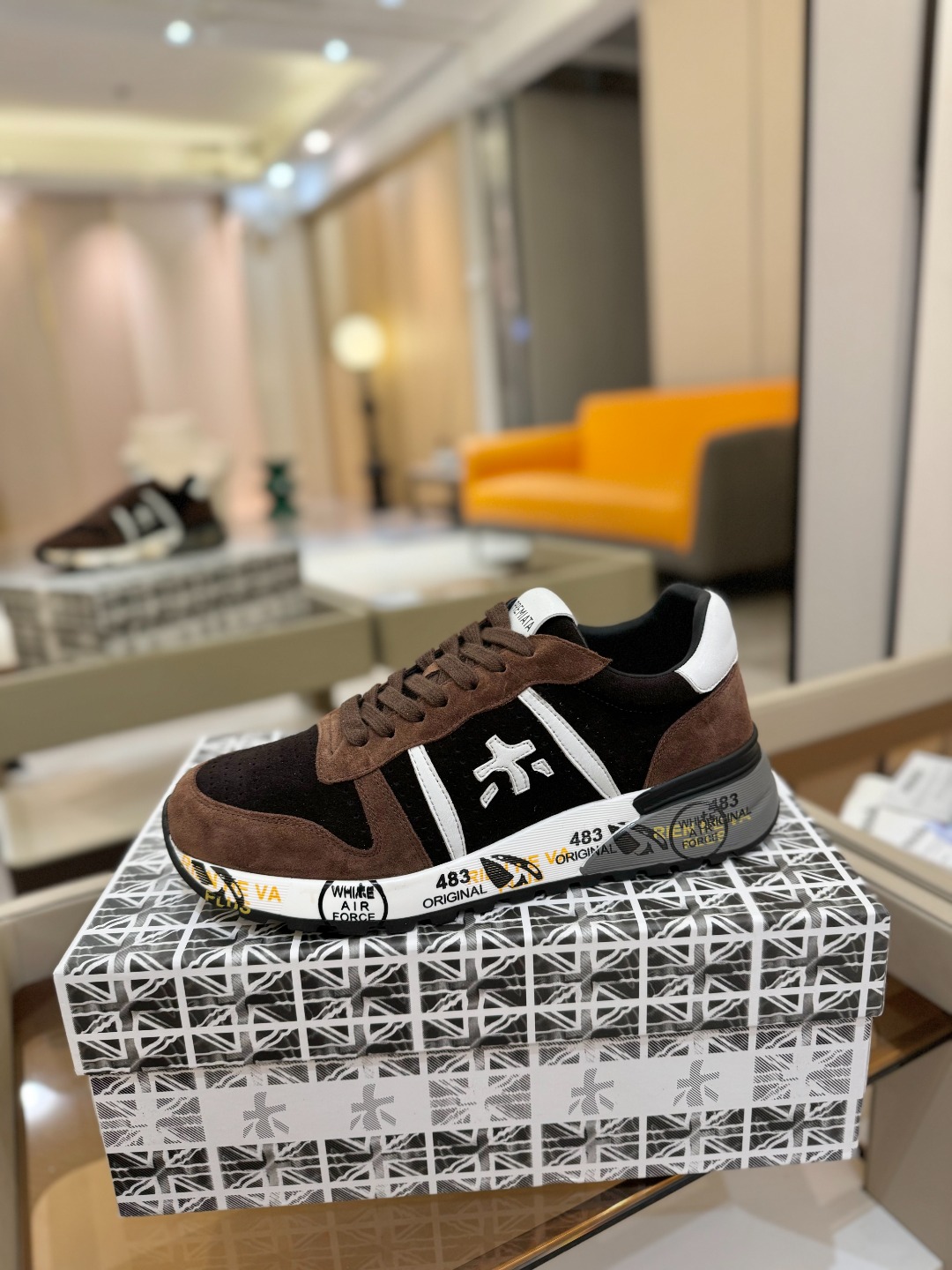 普瑞米亚达 Premiata Lander Trainers 兰诺系列米字低帮复古百搭 休闲训练运动鞋p