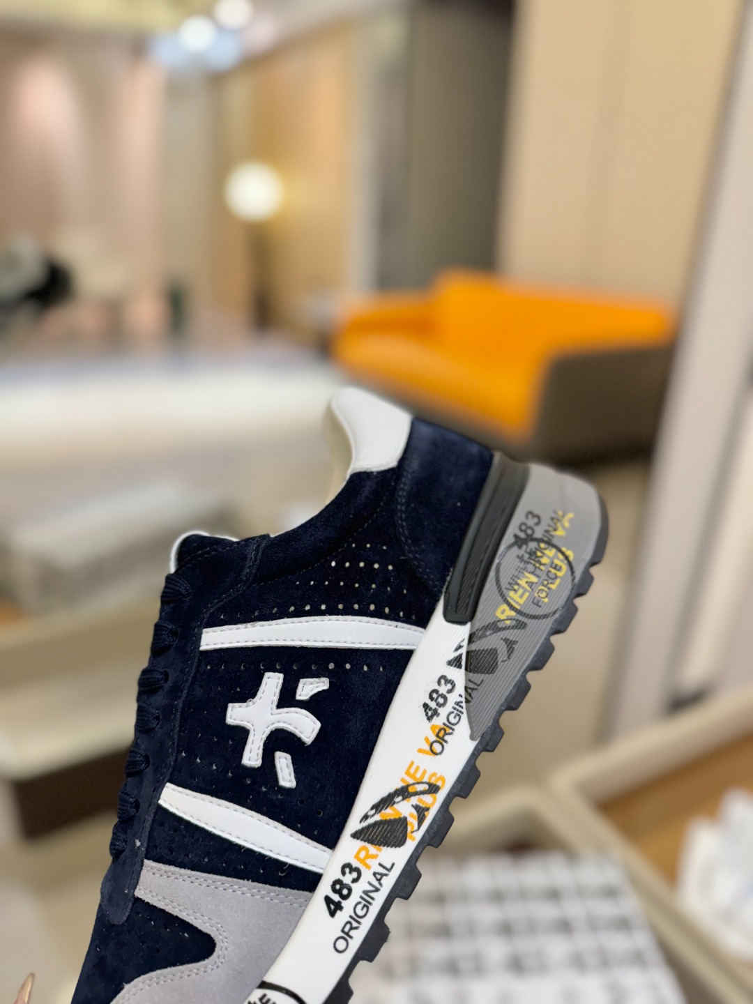 普瑞米亚达 Premiata Lander Trainers 兰诺系列米字低帮复古百搭 休闲训练运动鞋p