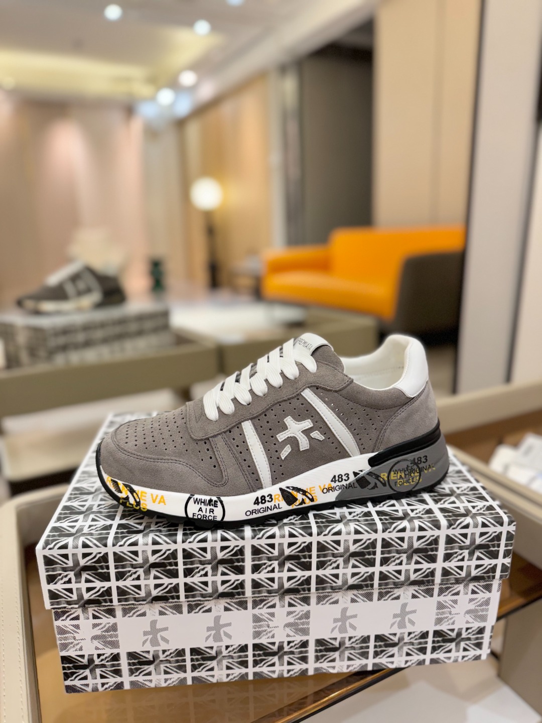 普瑞米亚达 Premiata Lander Trainers 兰诺系列米字低帮复古百搭 休闲训练运动鞋p