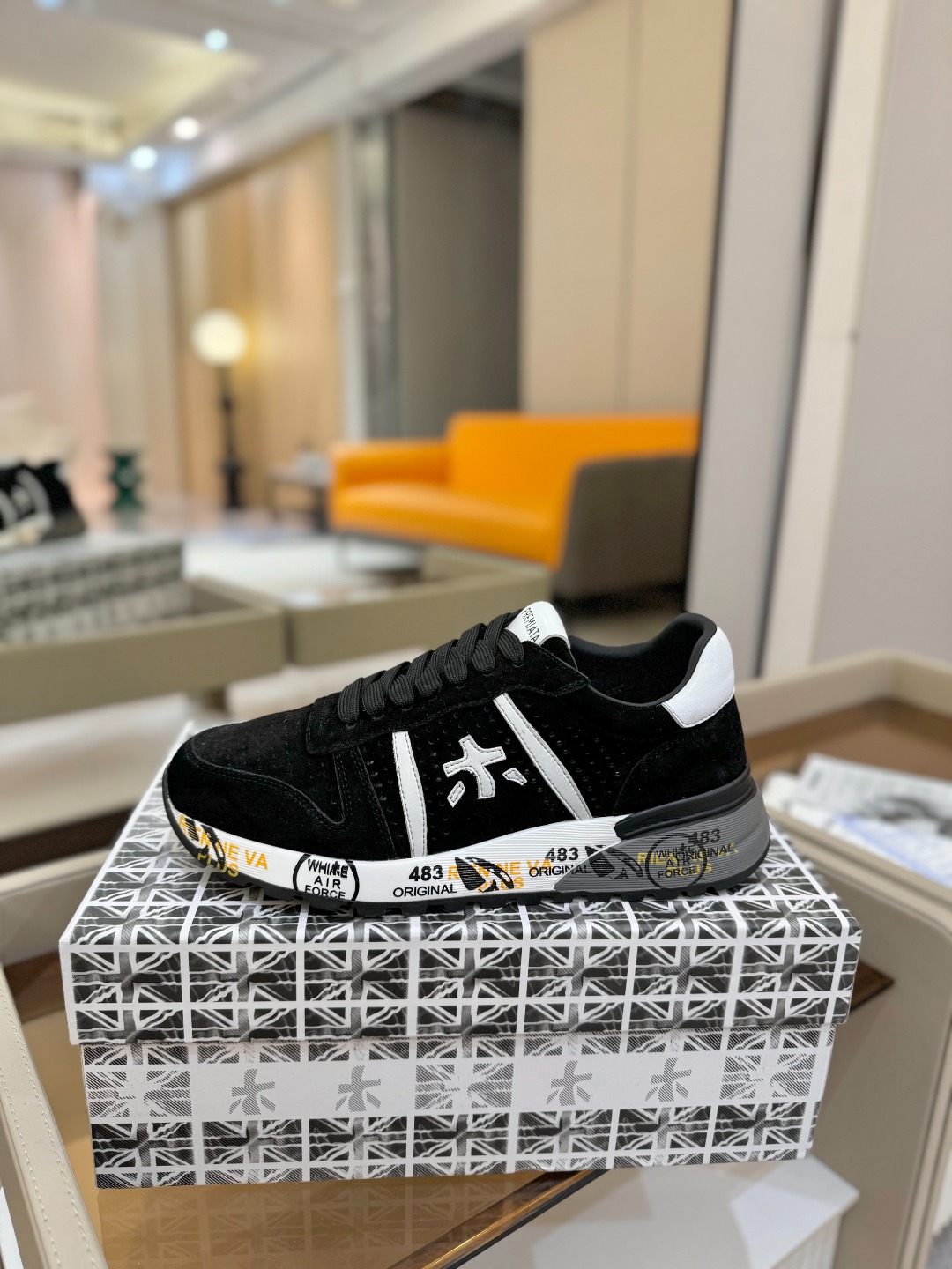 普瑞米亚达 Premiata Lander Trainers 兰诺系列米字低帮复古百搭 休闲训练运动鞋p