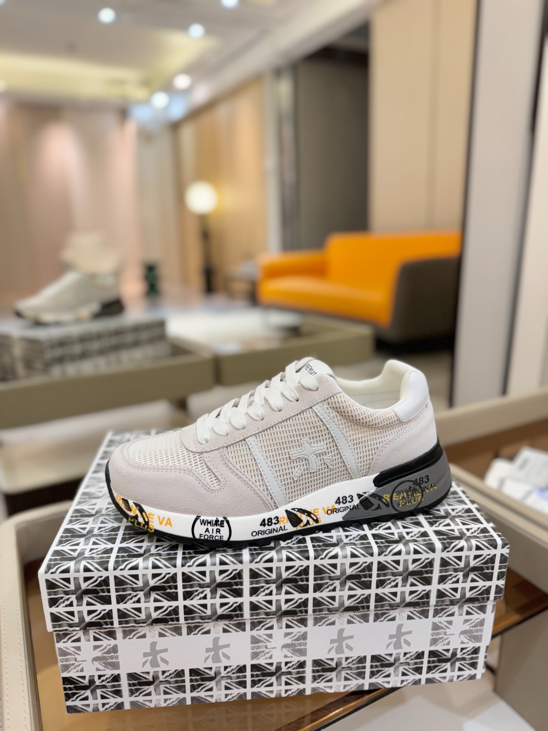 普瑞米亚达 Premiata Lander Trainers 兰诺系列米字低帮复古百搭 休闲训练运动鞋p