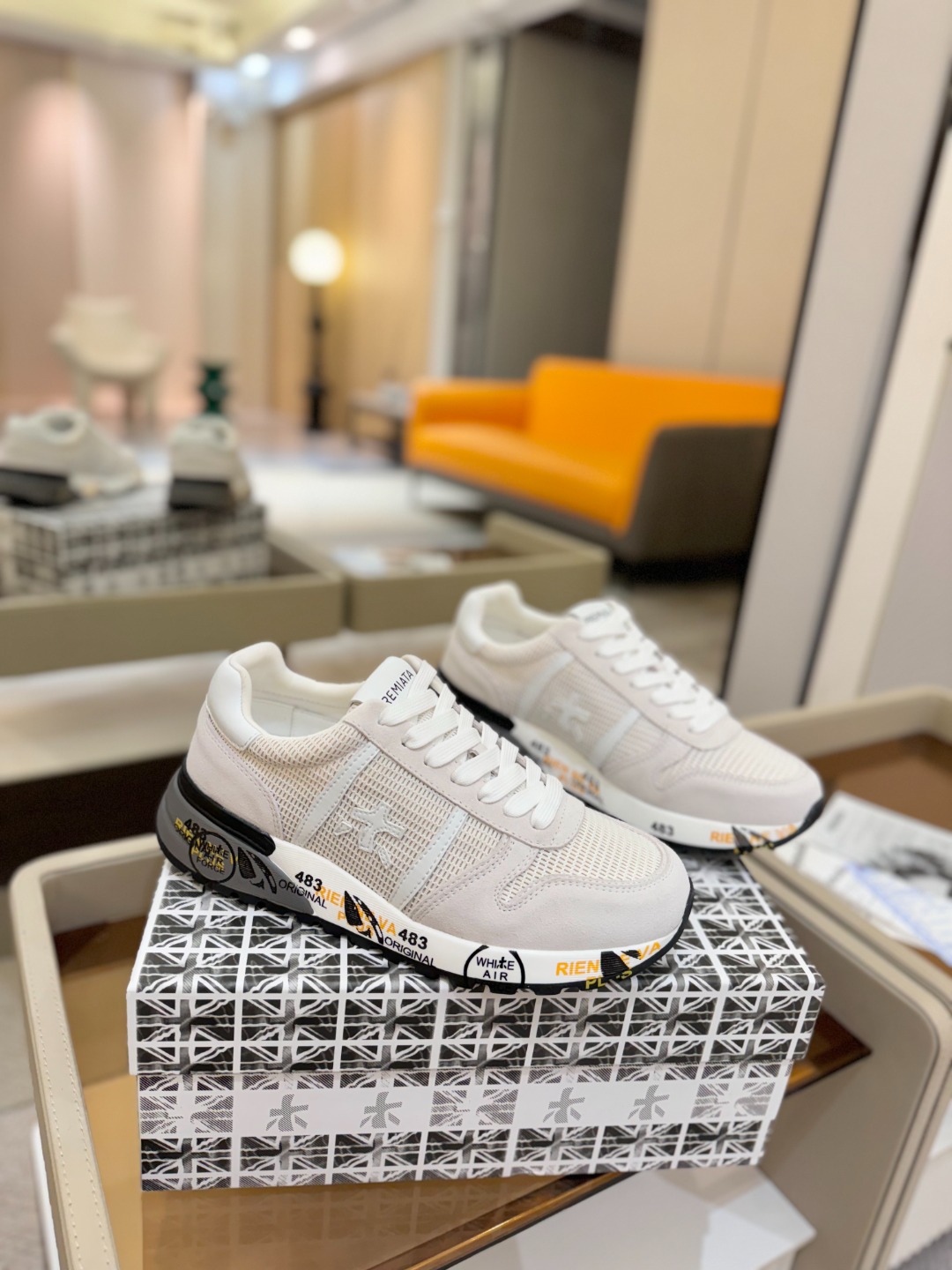 普瑞米亚达 Premiata Lander Trainers 兰诺系列米字低帮复古百搭 休闲训练运动鞋p