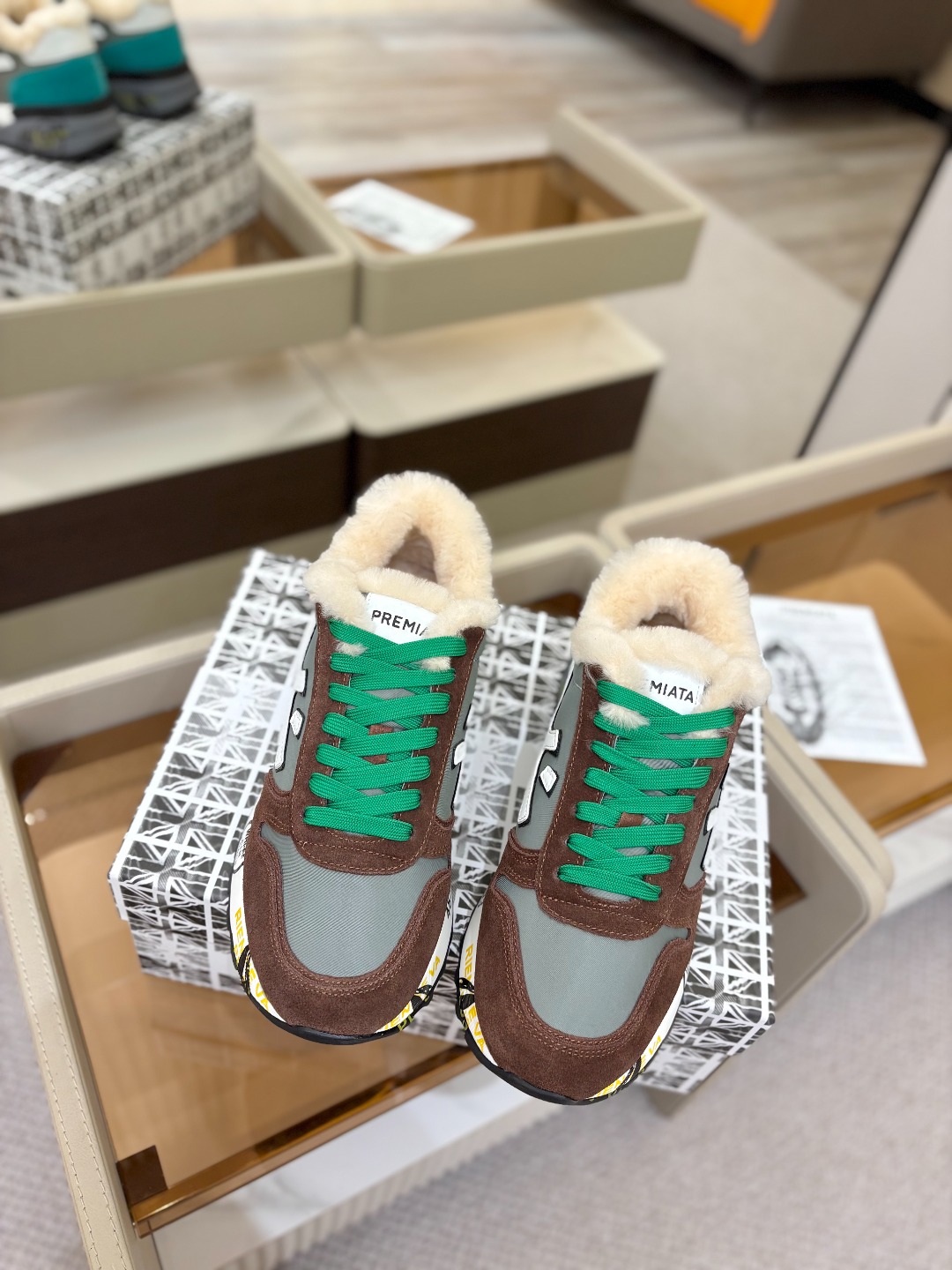 普瑞米亚达 Premiata Lander Trainers 兰诺系列米字低帮复古百搭 休闲训练运动鞋p