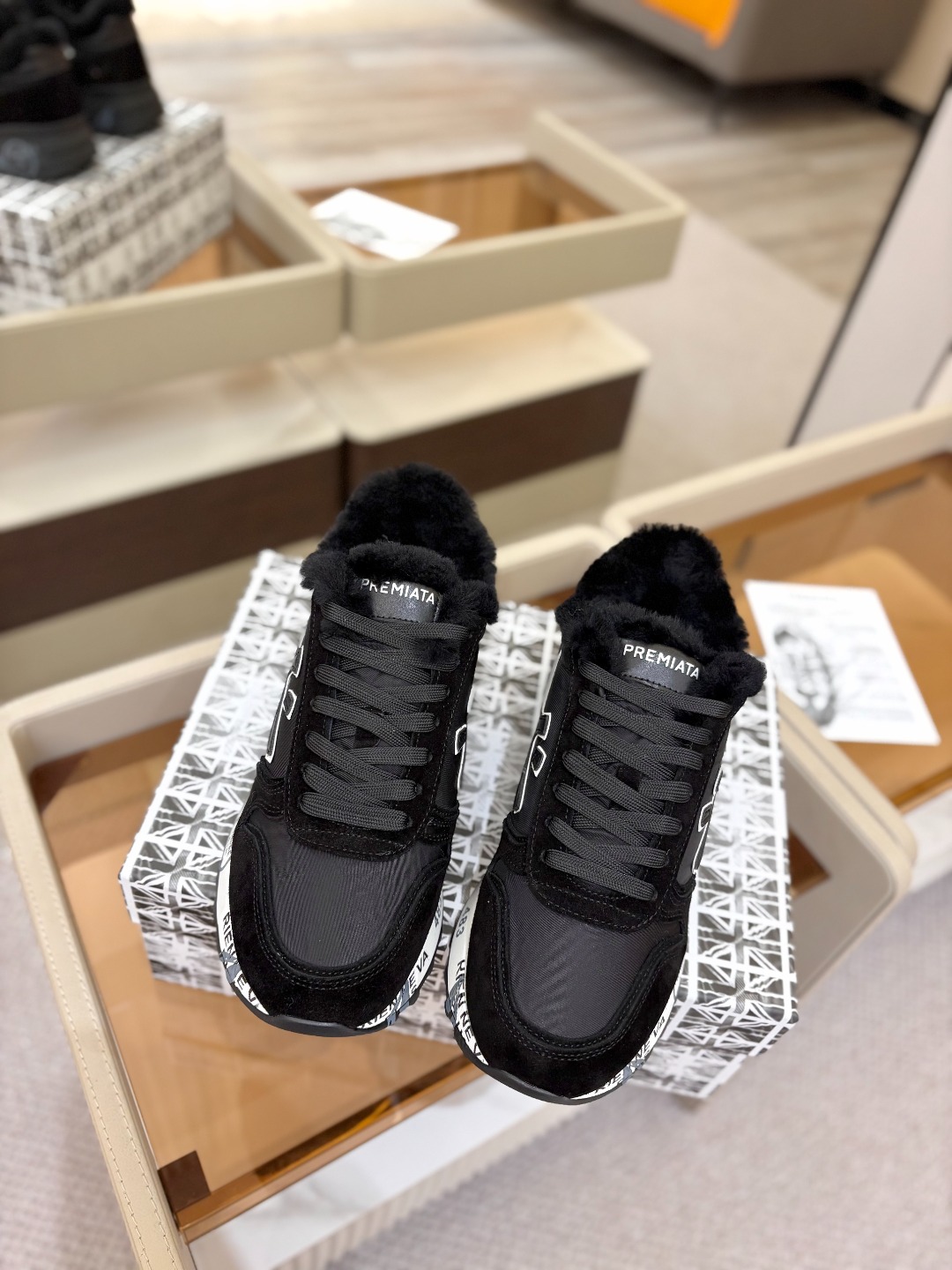 普瑞米亚达 Premiata Lander Trainers 兰诺系列米字低帮复古百搭 休闲训练运动鞋p