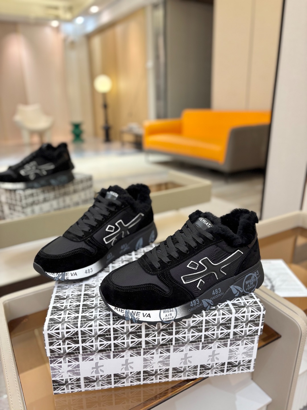 普瑞米亚达 Premiata Lander Trainers 兰诺系列米字低帮复古百搭 休闲训练运动鞋p