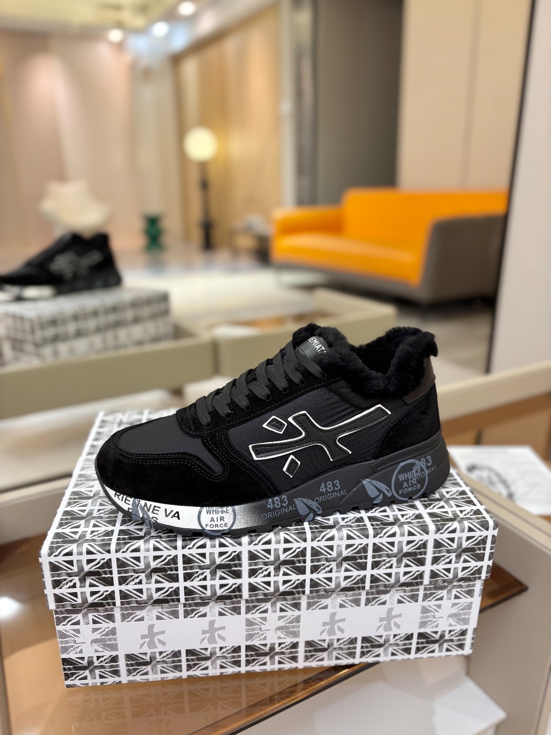 普瑞米亚达 Premiata Lander Trainers 兰诺系列米字低帮复古百搭 休闲训练运动鞋p