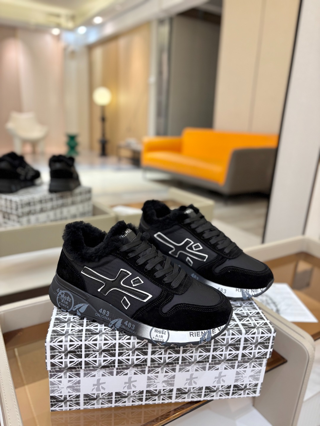 普瑞米亚达 Premiata Lander Trainers 兰诺系列米字低帮复古百搭 休闲训练运动鞋p