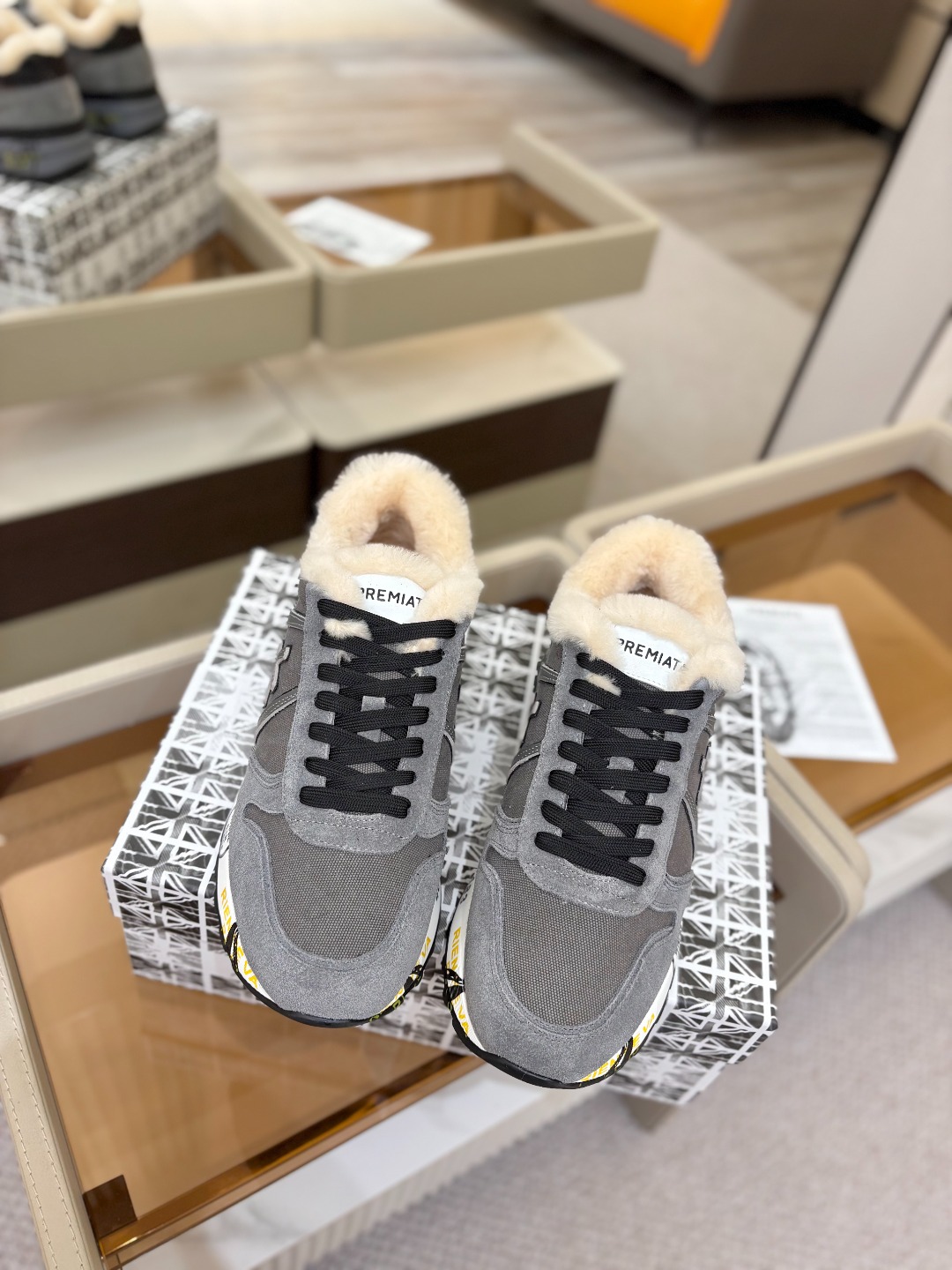 普瑞米亚达 Premiata Lander Trainers 兰诺系列米字低帮复古百搭 休闲训练运动鞋p