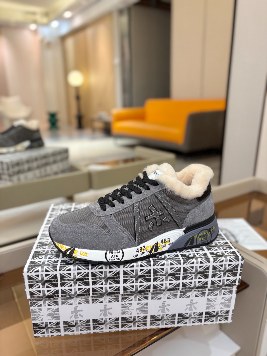 普瑞米亚达 Premiata Lander Trainers 兰诺系列米字低帮复古百搭 休闲训练运动鞋p
