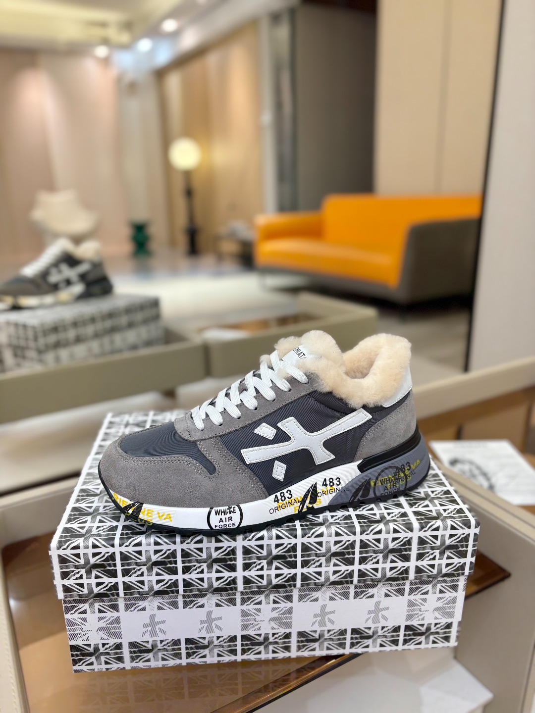 普瑞米亚达 Premiata Lander Trainers 兰诺系列米字低帮复古百搭 休闲训练运动鞋p