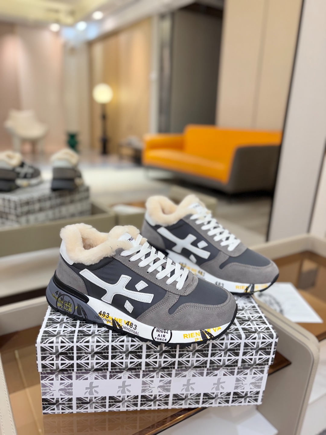 普瑞米亚达 Premiata Lander Trainers 兰诺系列米字低帮复古百搭 休闲训练运动鞋p