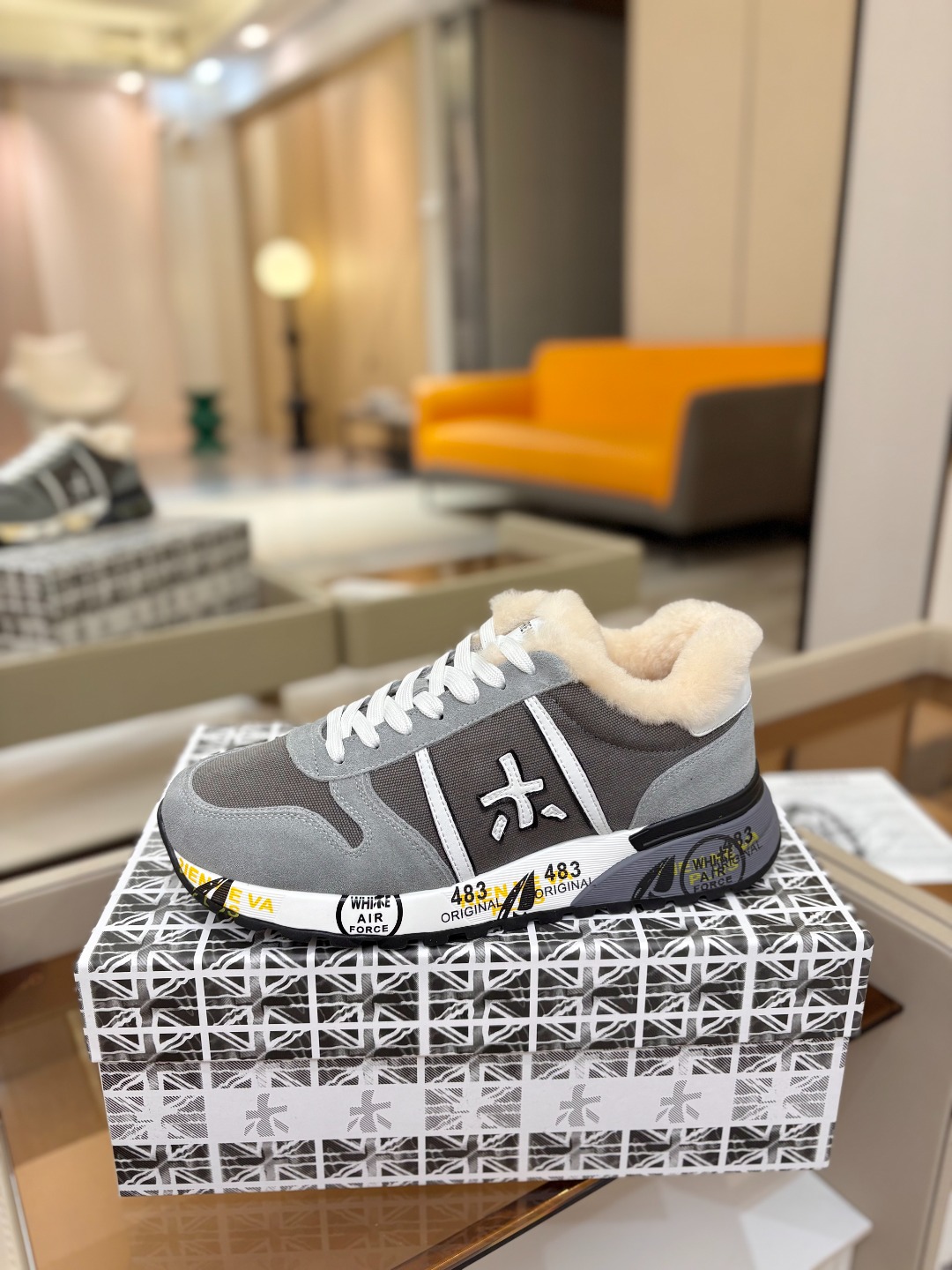 普瑞米亚达 Premiata Lander Trainers 兰诺系列米字低帮复古百搭 休闲训练运动鞋p