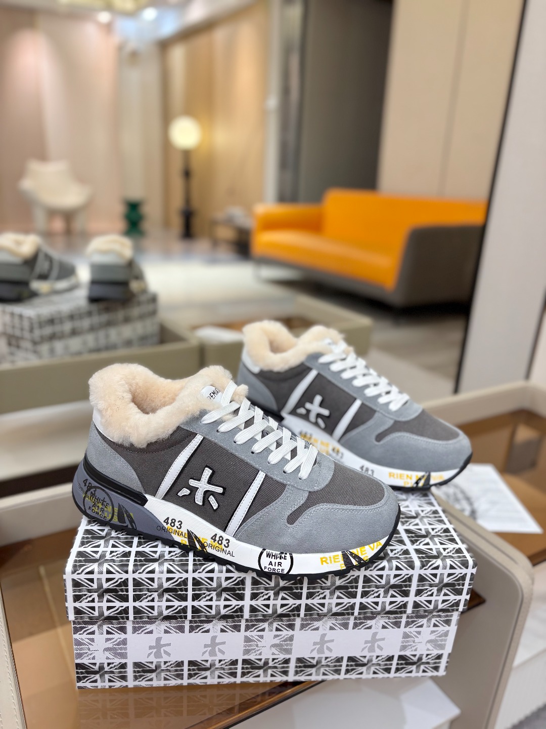 普瑞米亚达 Premiata Lander Trainers 兰诺系列米字低帮复古百搭 休闲训练运动鞋p