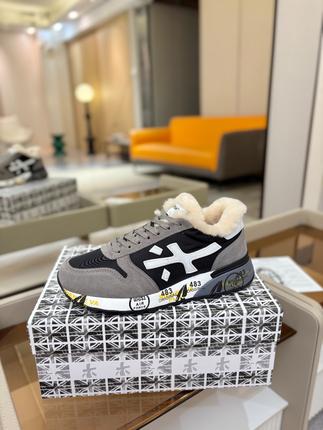 普瑞米亚达 Premiata Lander Trainers 兰诺系列米字低帮复古百搭 休闲训练运动鞋p