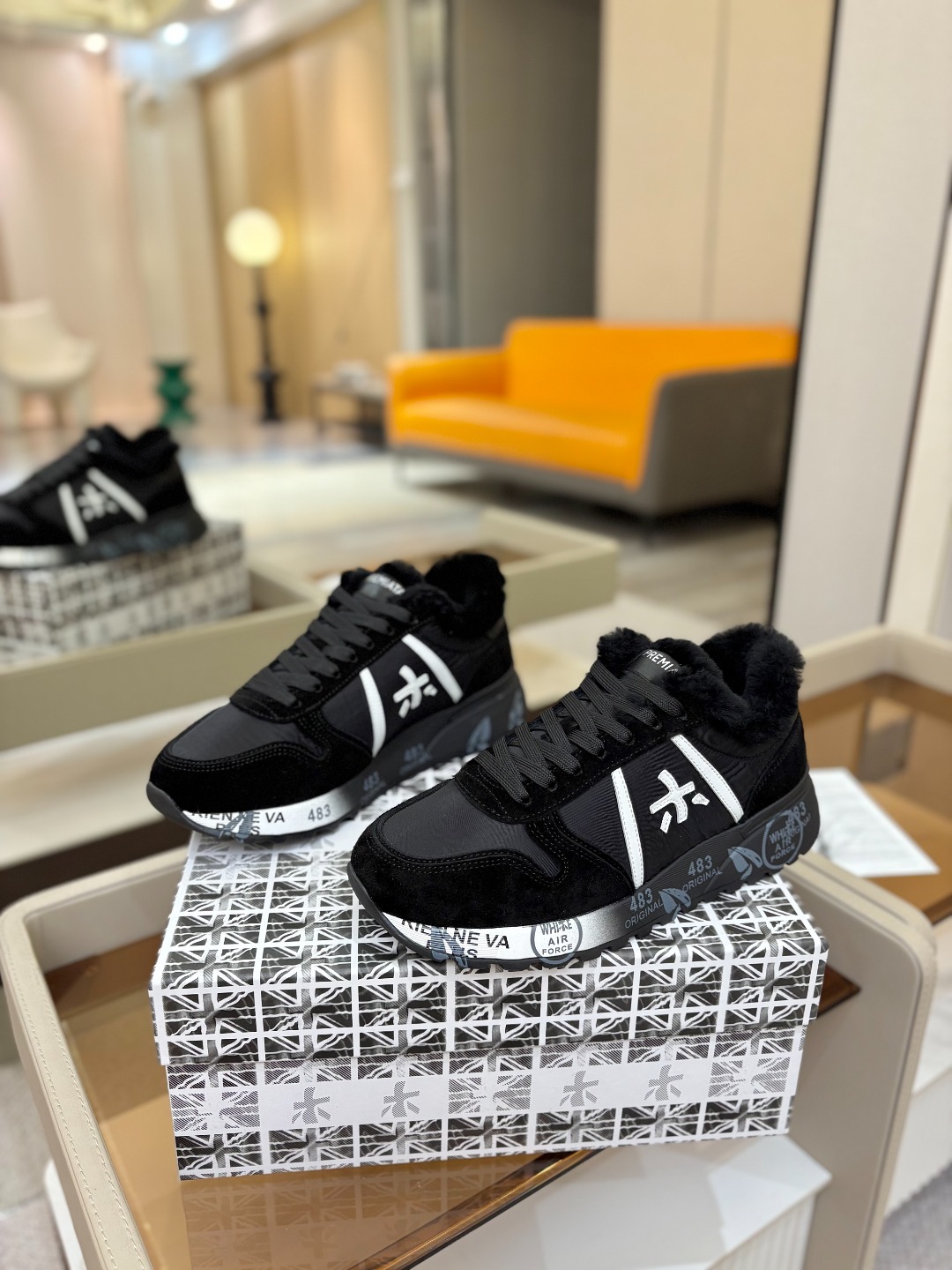 普瑞米亚达 Premiata Lander Trainers 兰诺系列米字低帮复古百搭 休闲训练运动鞋p