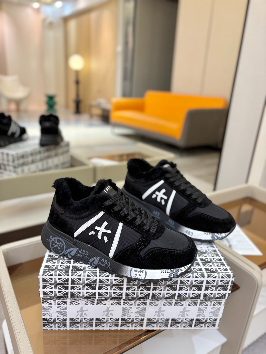 普瑞米亚达 Premiata Lander Trainers 兰诺系列米字低帮复古百搭 休闲训练运动鞋p