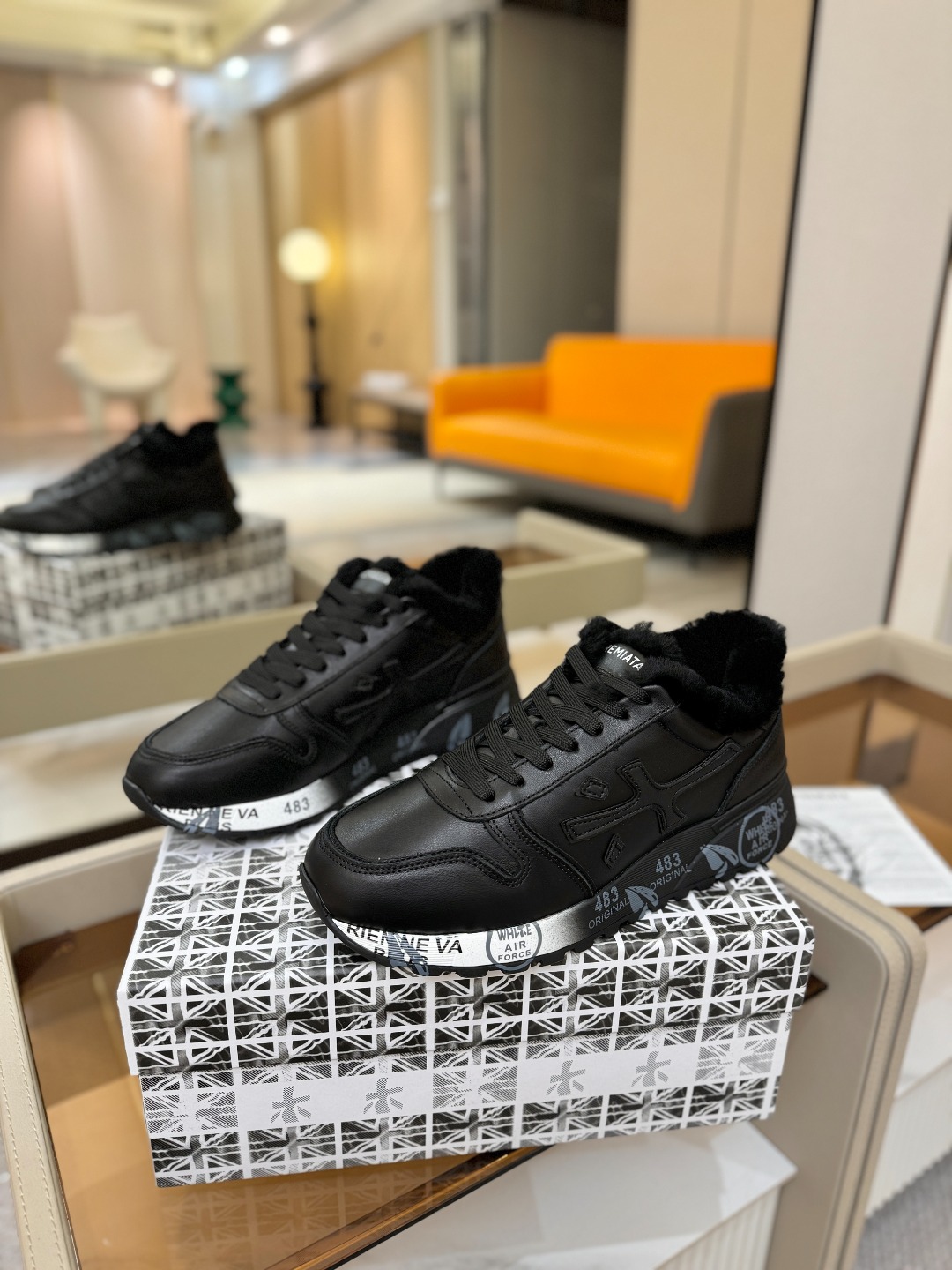 毛里 普瑞米亚达 Premiata Lander Trainers 兰诺系列米字低帮复古百搭 休闲训练运