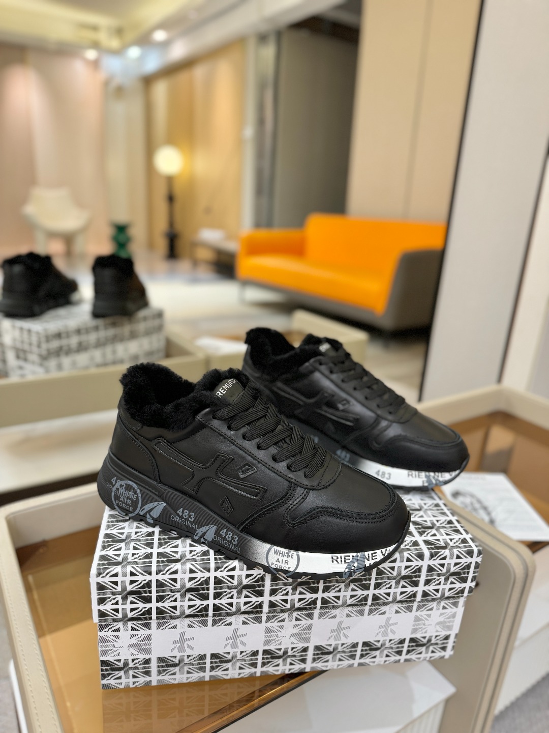 毛里 普瑞米亚达 Premiata Lander Trainers 兰诺系列米字低帮复古百搭 休闲训练运