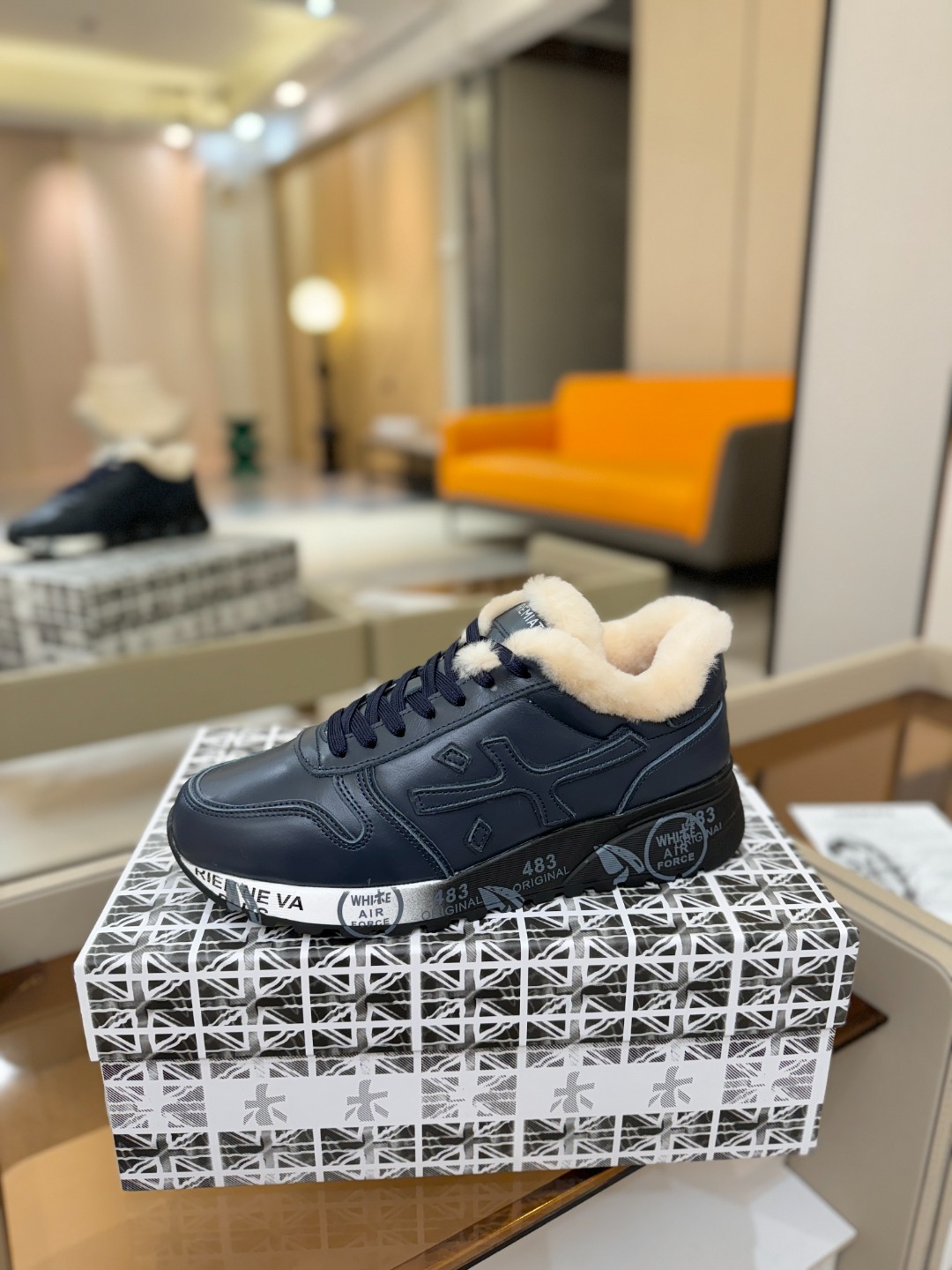 毛里 普瑞米亚达 Premiata Lander Trainers 兰诺系列米字低帮复古百搭 休闲训练运