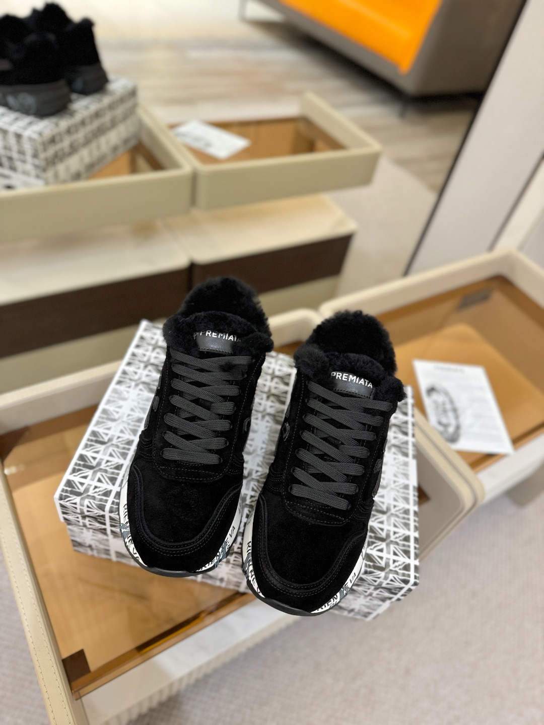 毛里 普瑞米亚达 Premiata Lander Trainers 兰诺系列米字低帮复古百搭 休闲训练运